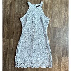 Lulus Love Poem Lace Mini Dress